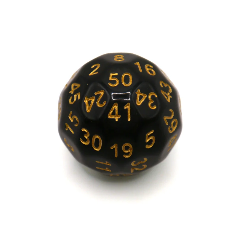 D50 Würfel Opaque Black