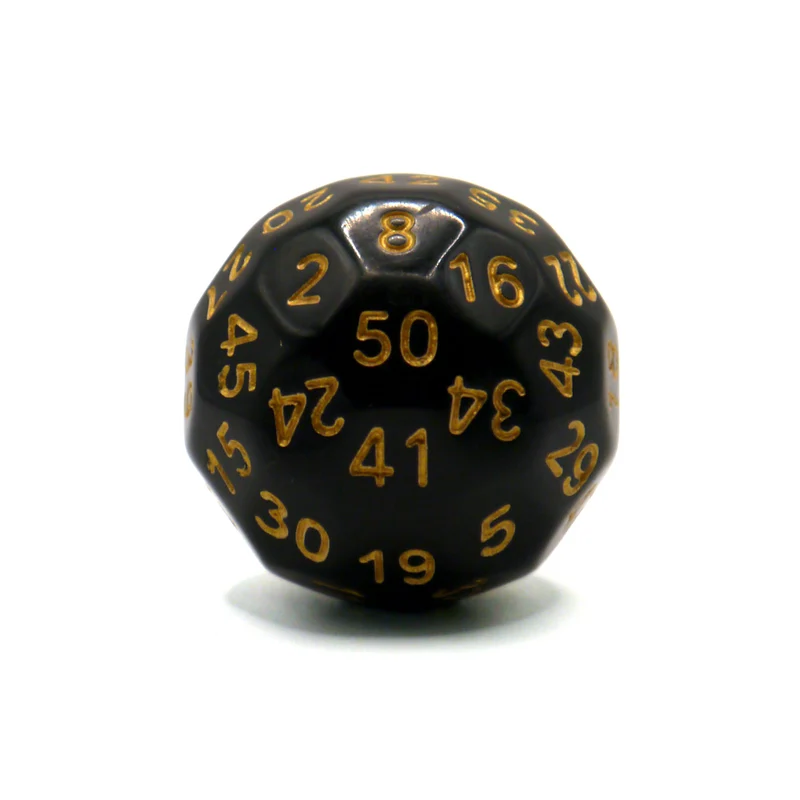 D50 Würfel Opaque Black