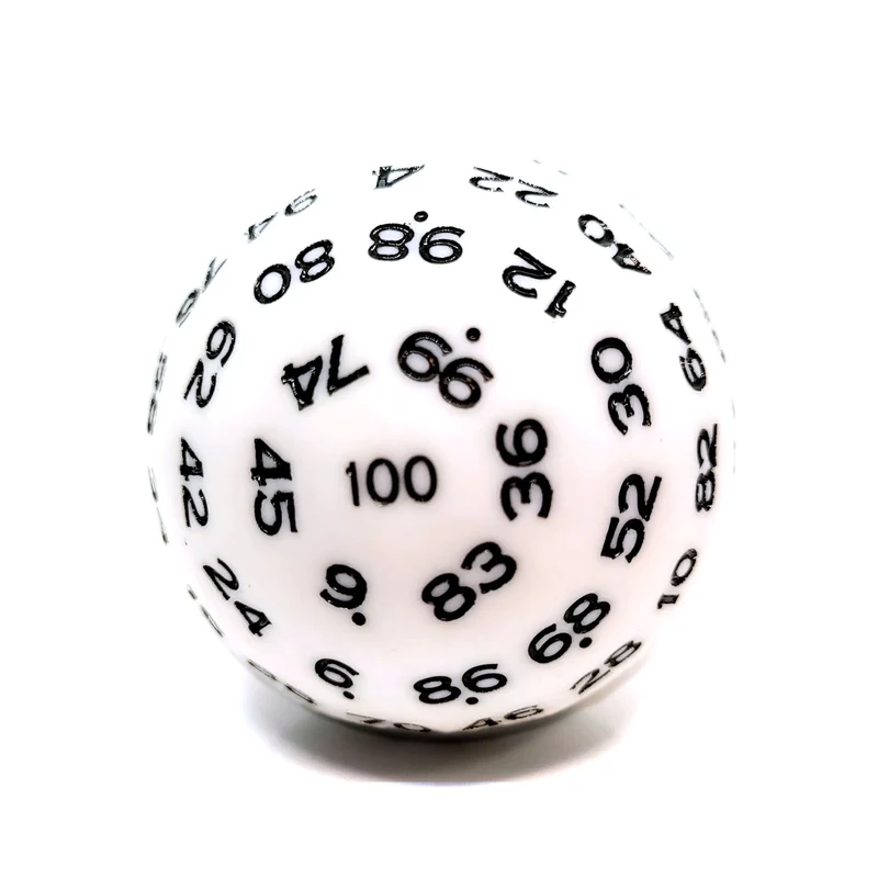 D100 Würfel White/Black