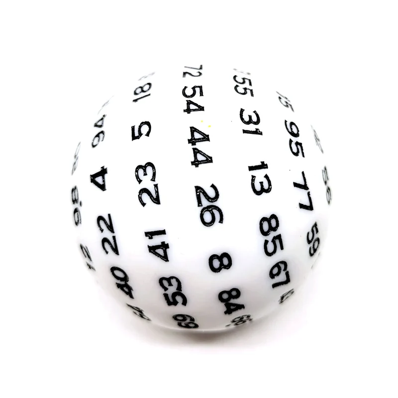 D100 Würfel White/Black
