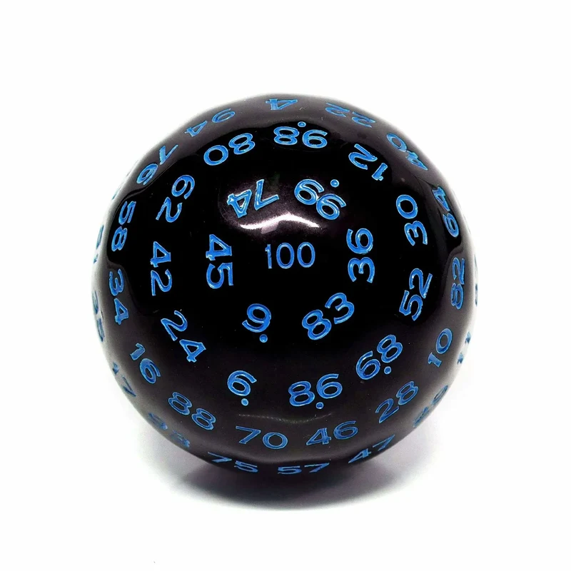 D100 Würfel Black/Blue