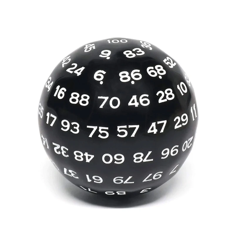 D100 Würfel Black/White