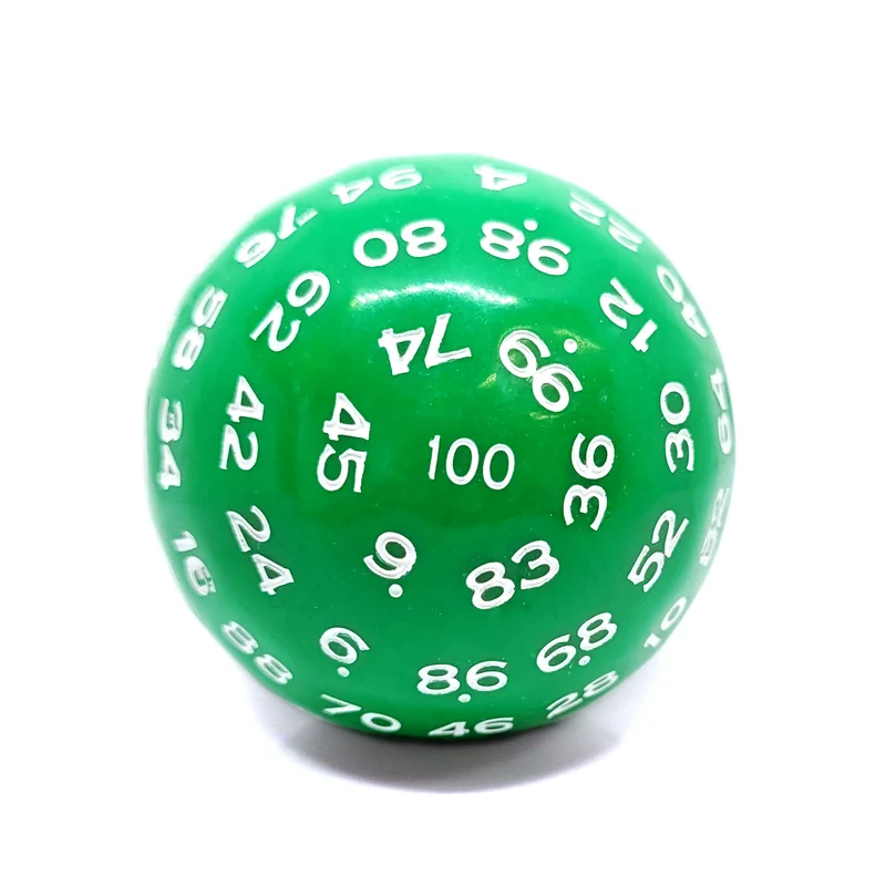 D100 Würfel Green/White
