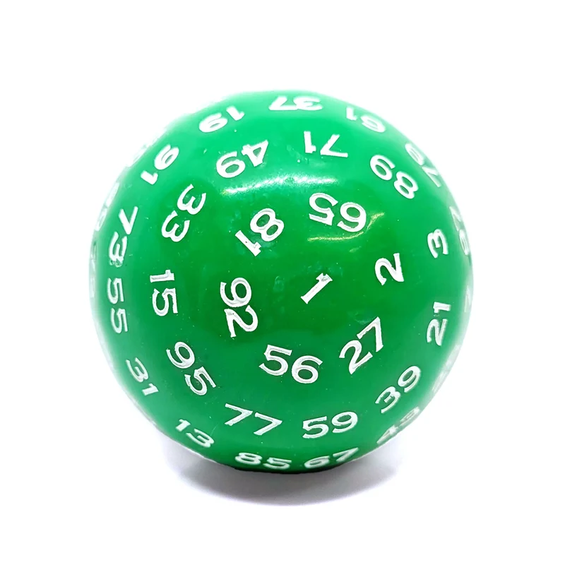 D100 Würfel Green/White