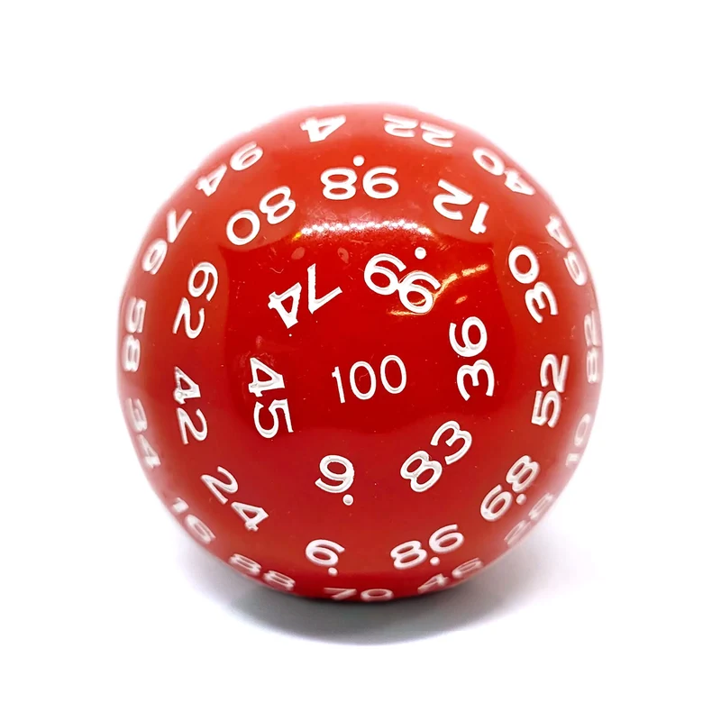 D100 Würfel Red/White