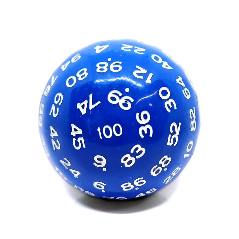D100 Würfel Blue/White