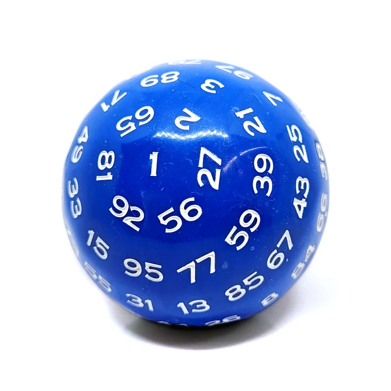 D100 Würfel Blue/White