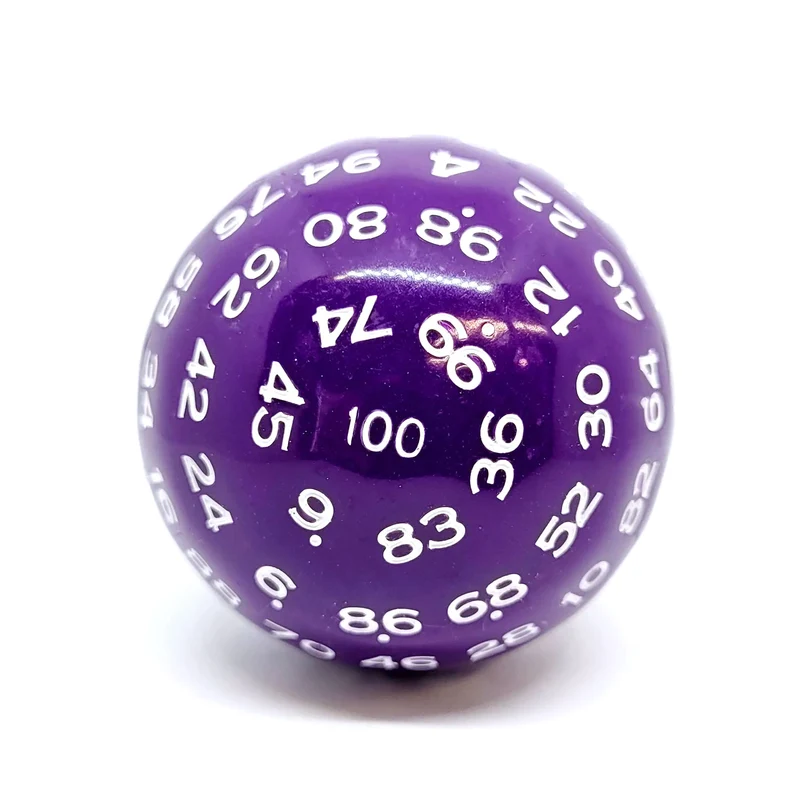 D100 Würfel Purple/White